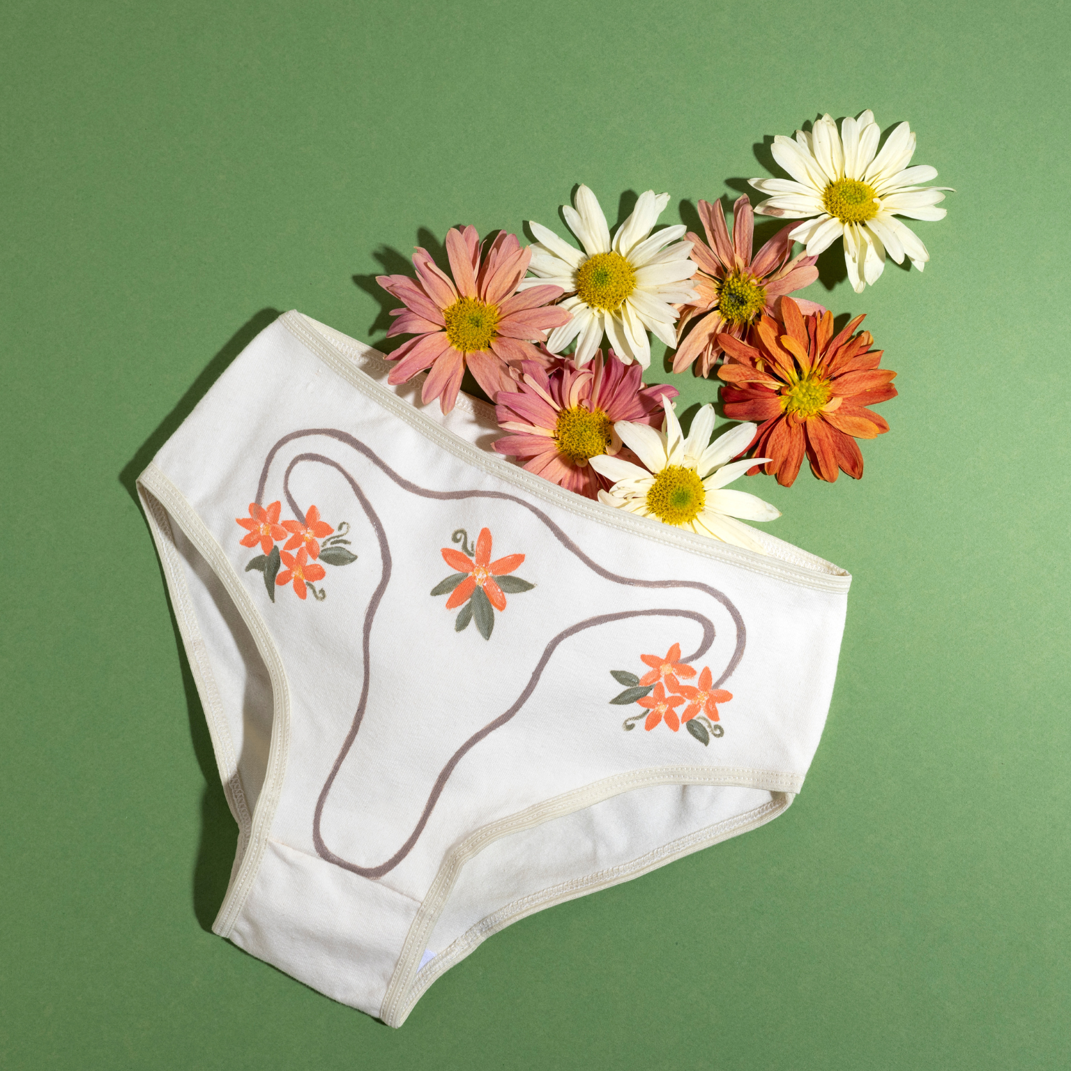 fralda com flores